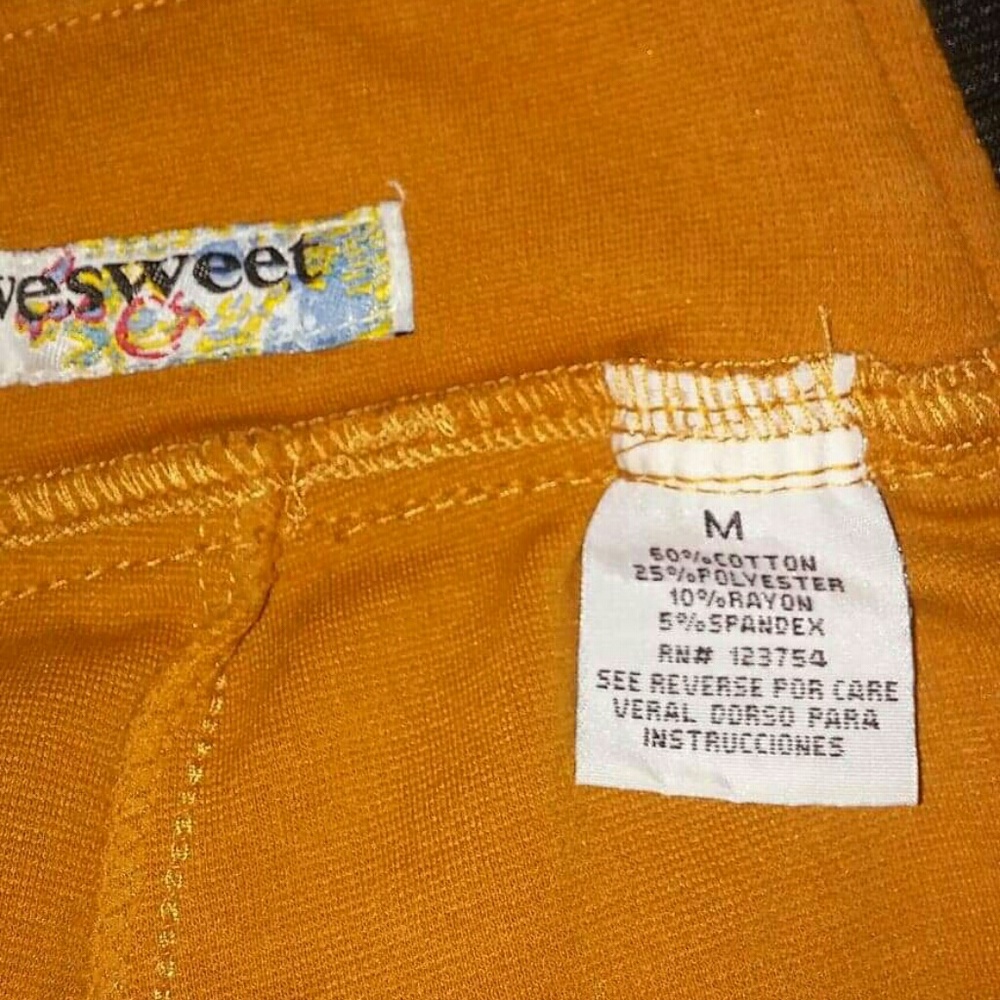 Women's mustard yellow tights - Picture 4 of 4